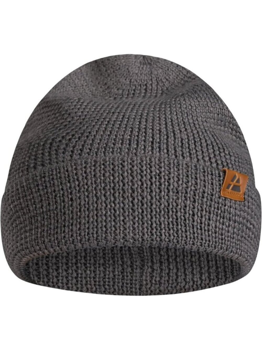 Men's Grey Merino Wool Fitted Stretch Beanie Stretchy Fisherman Beanie Cap